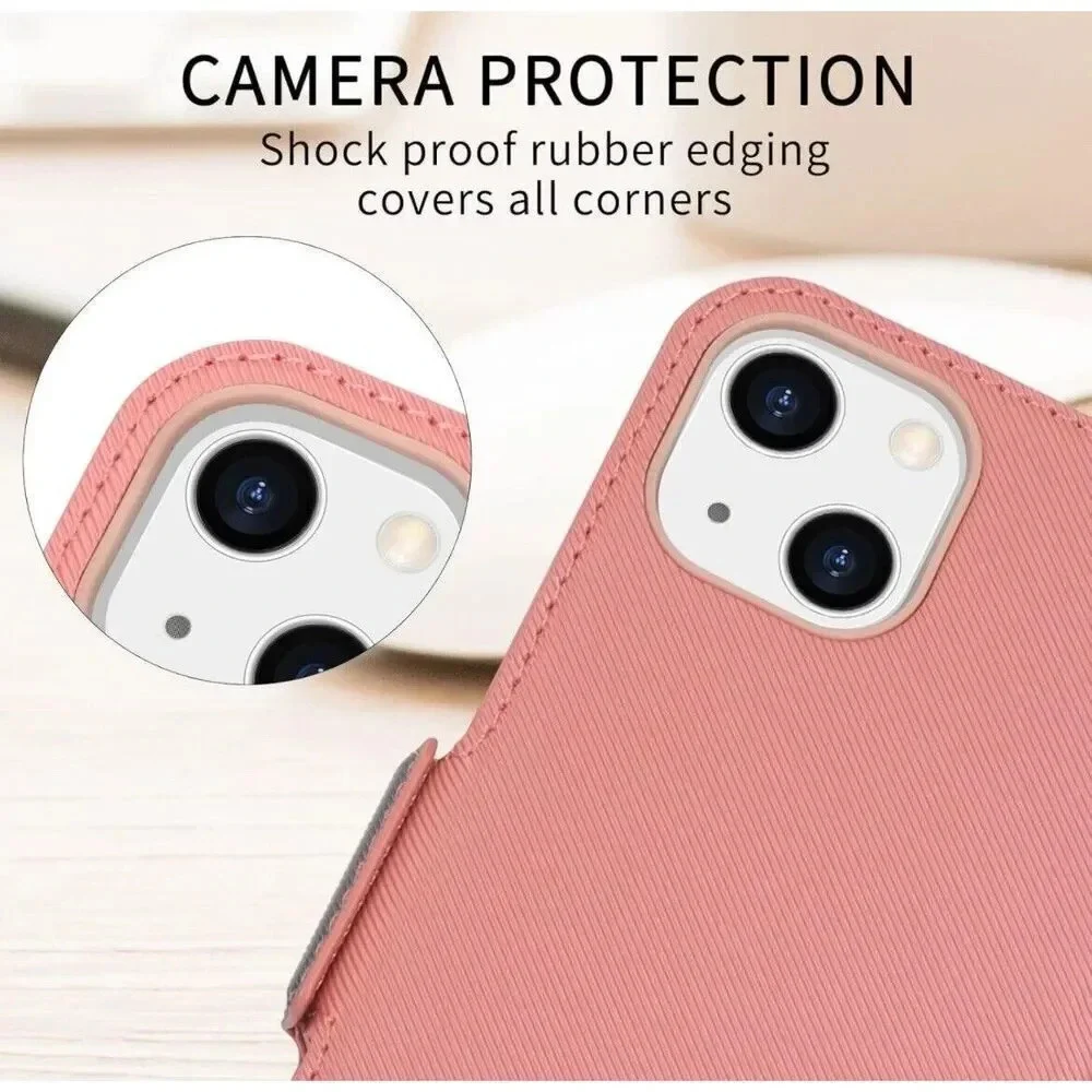 Wallet‎ Case for iPhone 14 Plus MagSafe Charger PU Faux Leather Folio Card Slots